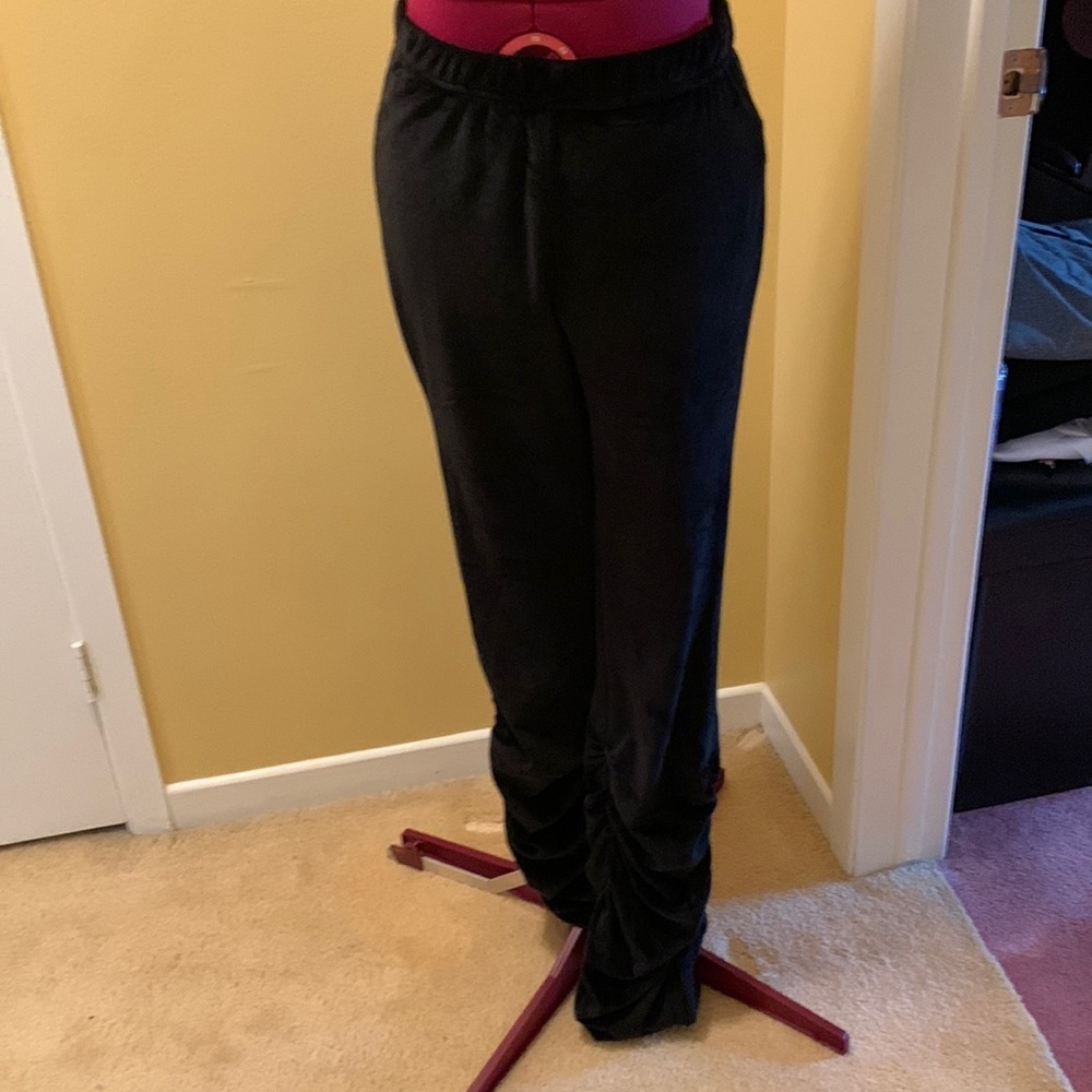 Shein Velvet pants with gather bottom of legs